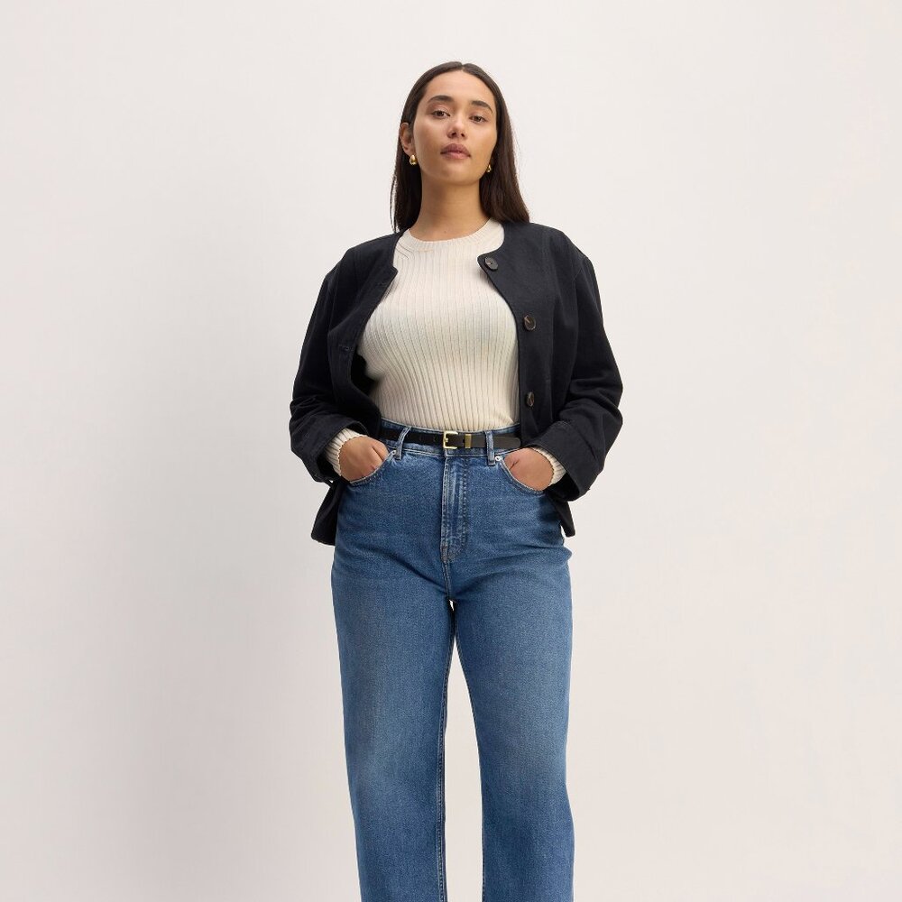 Everlane Women's Way-High® Hourglass Jean in Mid Indigo, Size 26